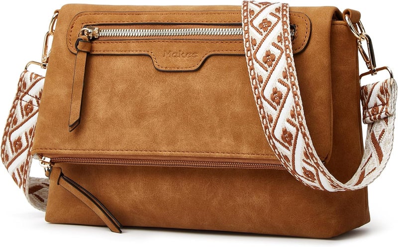 Makes Crossbody Purse for Women Small Crossbody Bags Trendy Vegan Leather with Adjustable Shoulder Straps Gift for Mother Wife Mom - Image 1